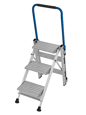 KRAUSE Stabilo schodki składane z pałąkiem i ryflowanymi stopniami 1x3